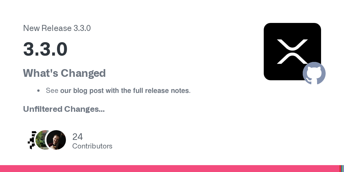XRP Ledger xrpld 3.3.0: шесть новых amendments, исправления и обновление systemd