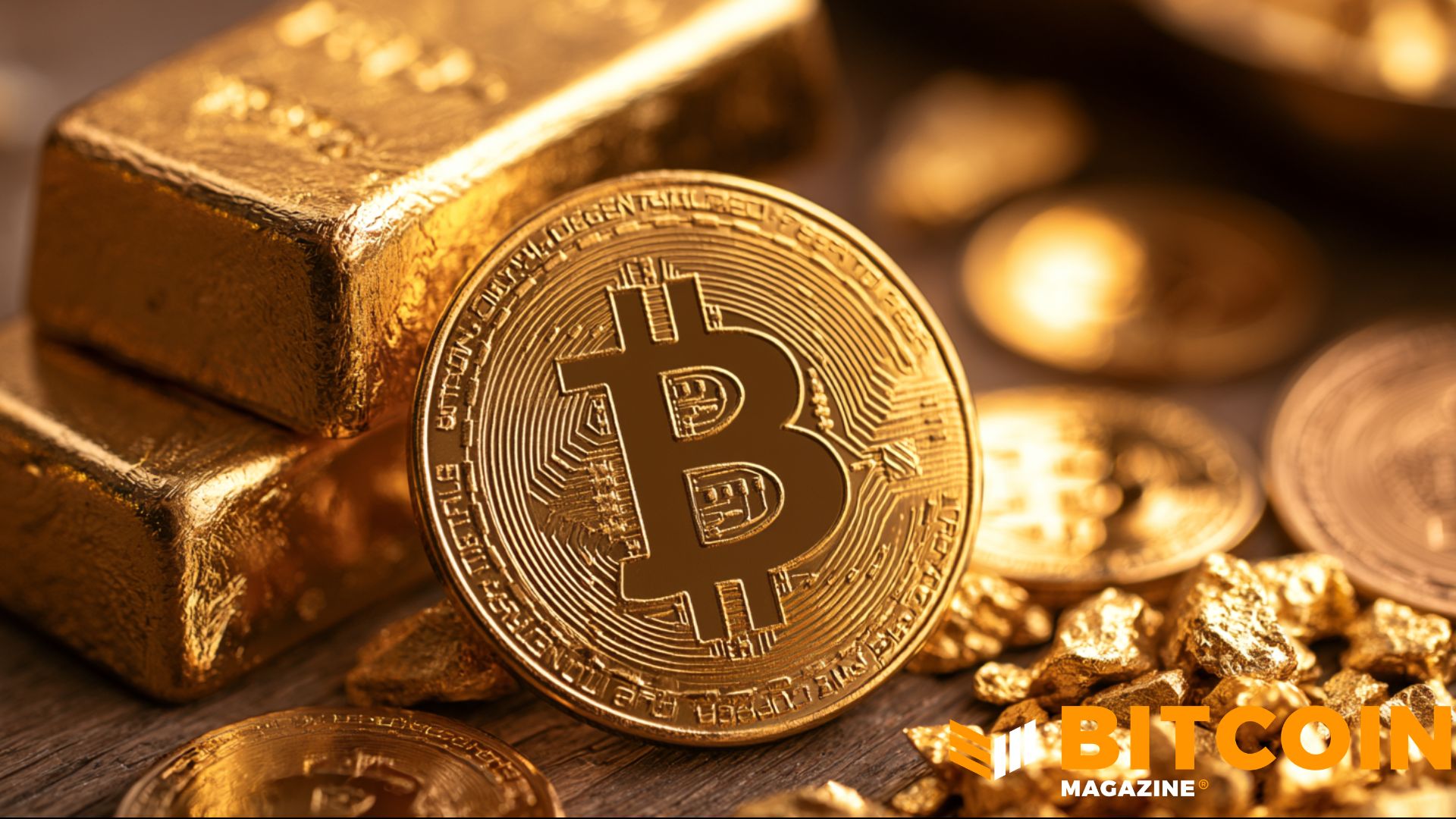 Bitcoin and gold illustration from Bitcoin Magazine's report on potential bottom signals