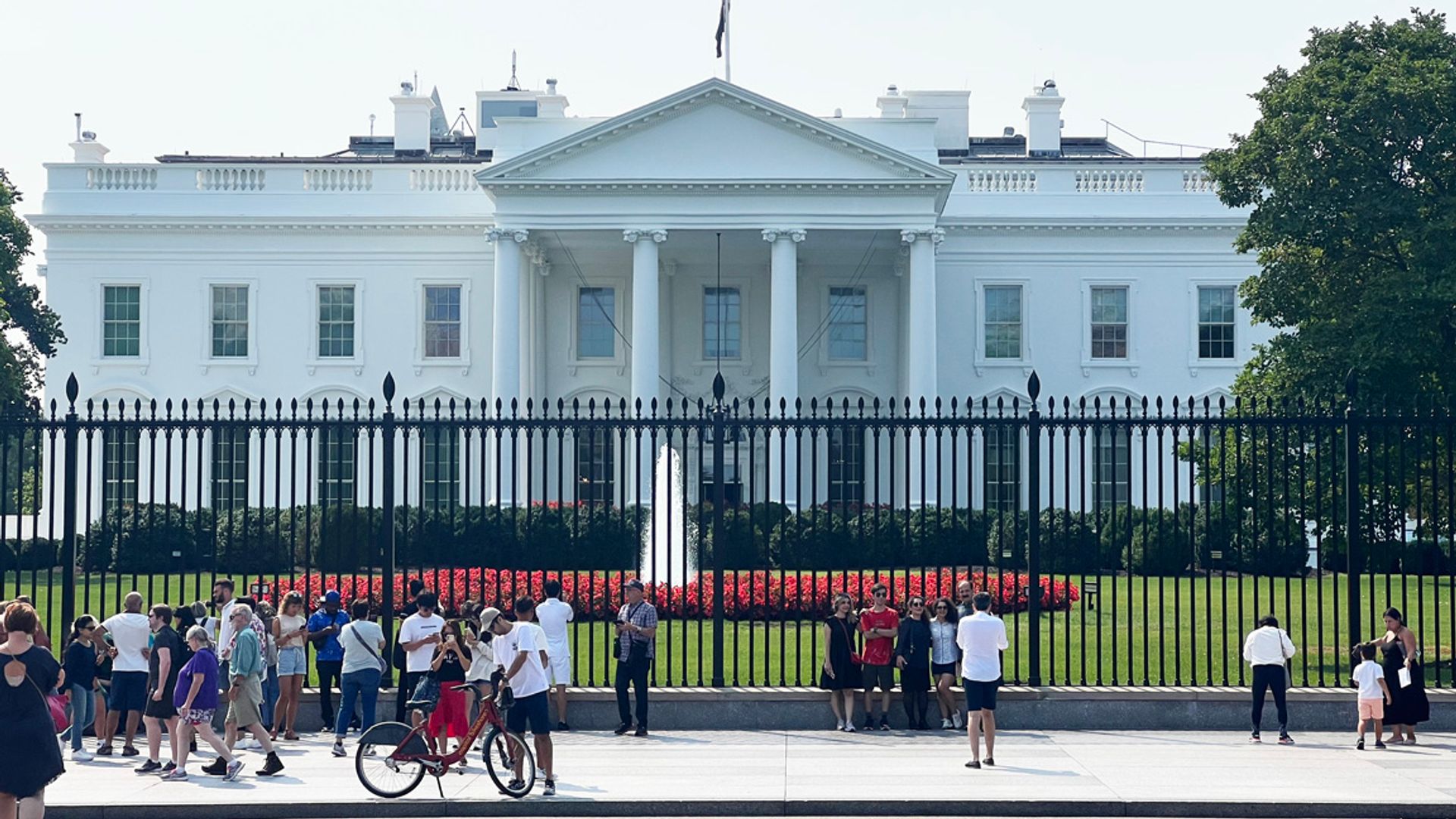 U.S. Treasury building with floating bitcoin symbol