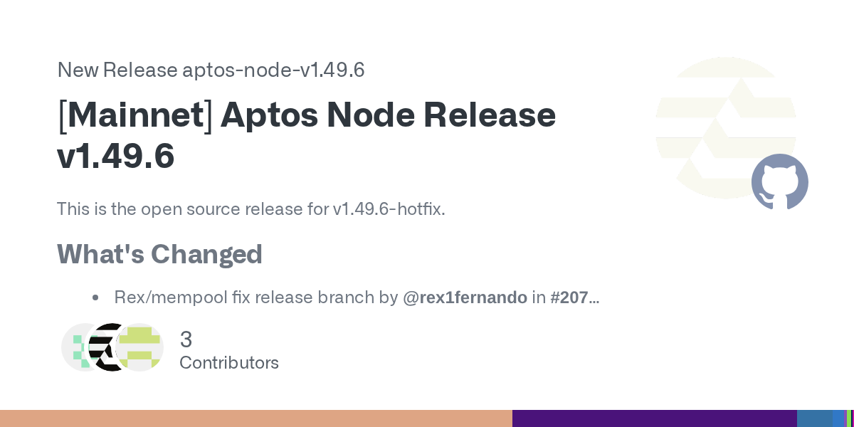 Aptos Labs Unveils Node v1.49.6 Hot‑Fix, Addressing Mempool Issue