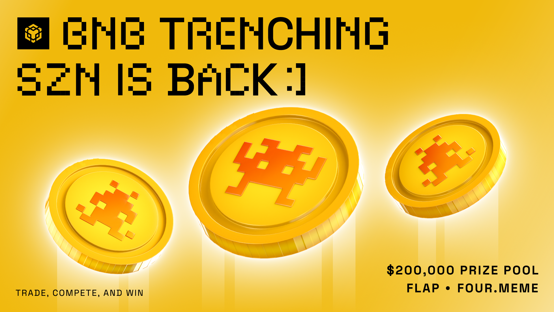 Возвращение BNB Trenching Szn: два торговых кампании с призами в 200 000 долларов США