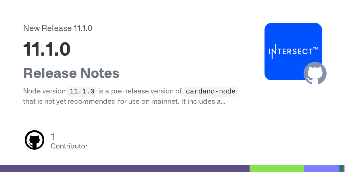 Cardano Node 11.1.0 готовит Dijkstra и удаляет legacy tracing, но остаётся pre-release