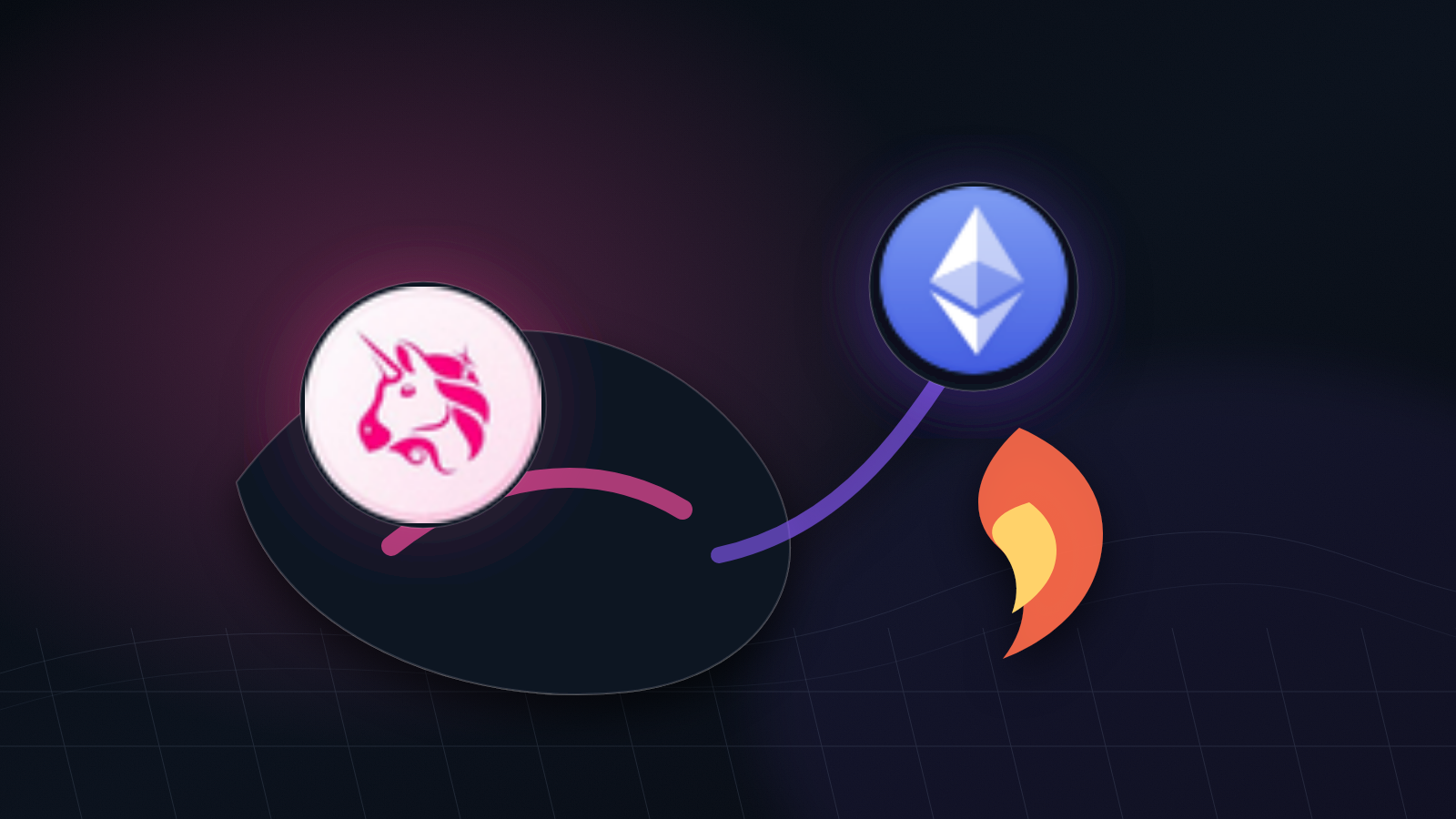 Editorial illustration for “Uniswap Labs Renounces Creator Fees From Employee Test Tokens, Redirects Them to ETH Buy-and-Burn”