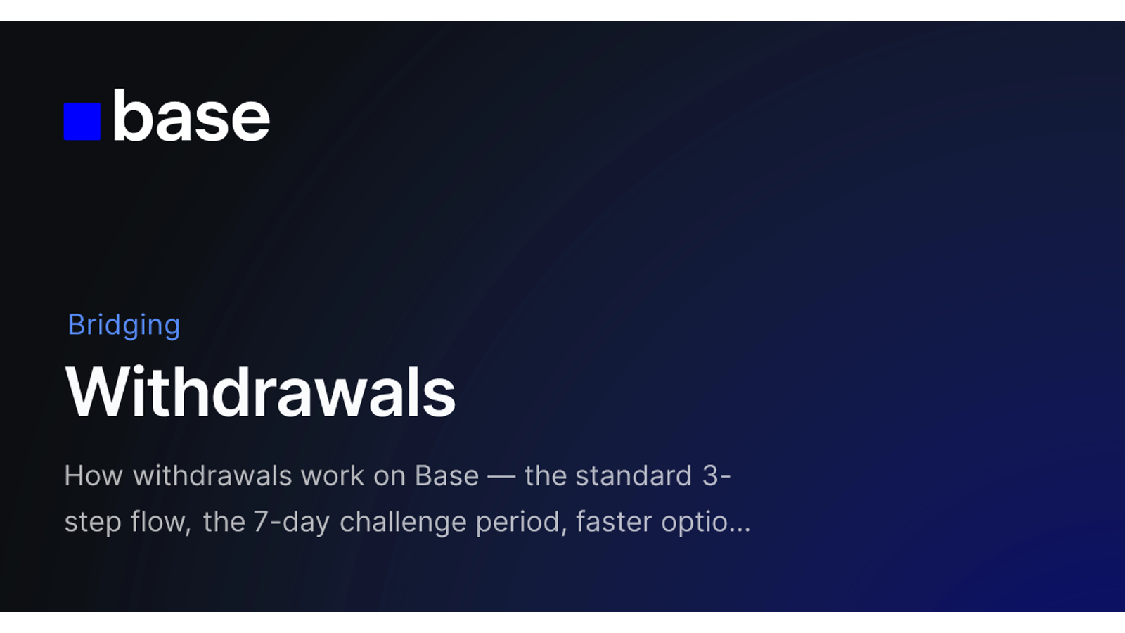 Base canonical withdrawals: proof/finalization path из L2 обратно в Ethereum
