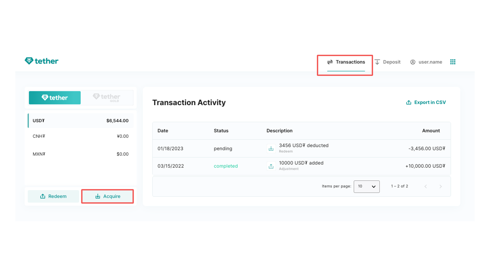 Primary-market USD₮ acquisition through Tether.to