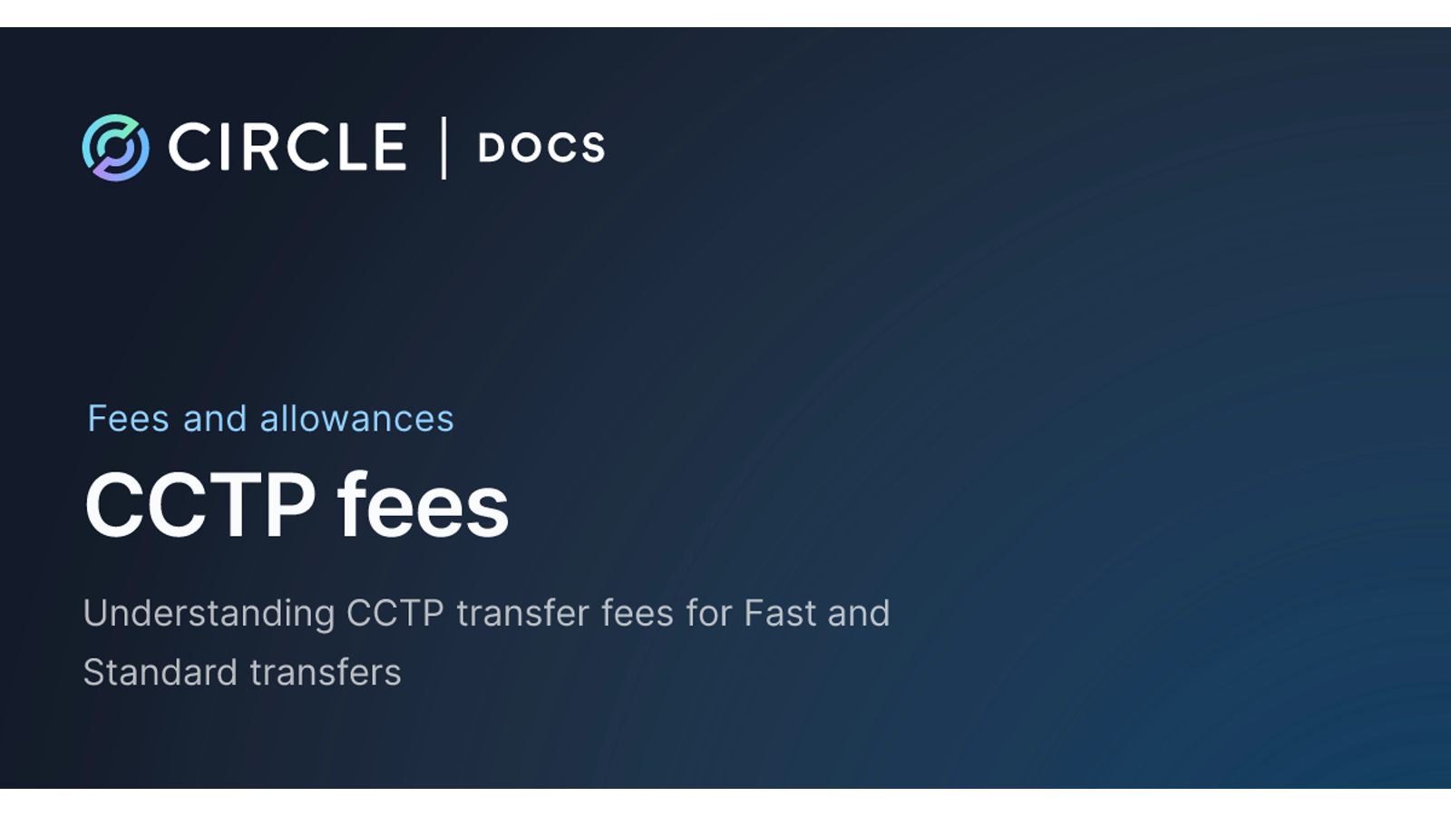 CCTP V2 fees and allowances: Standard и Fast Transfer имеют разные finality и pricing models