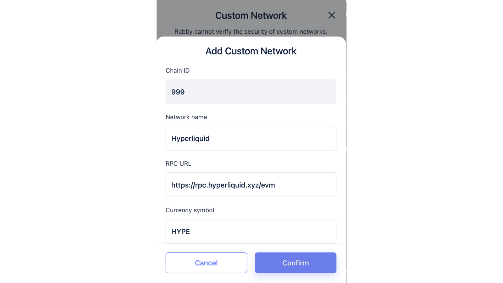 HyperEVM onboarding показывает EVM network с HYPE как native gas token и отдельным EVM/Core transfer path