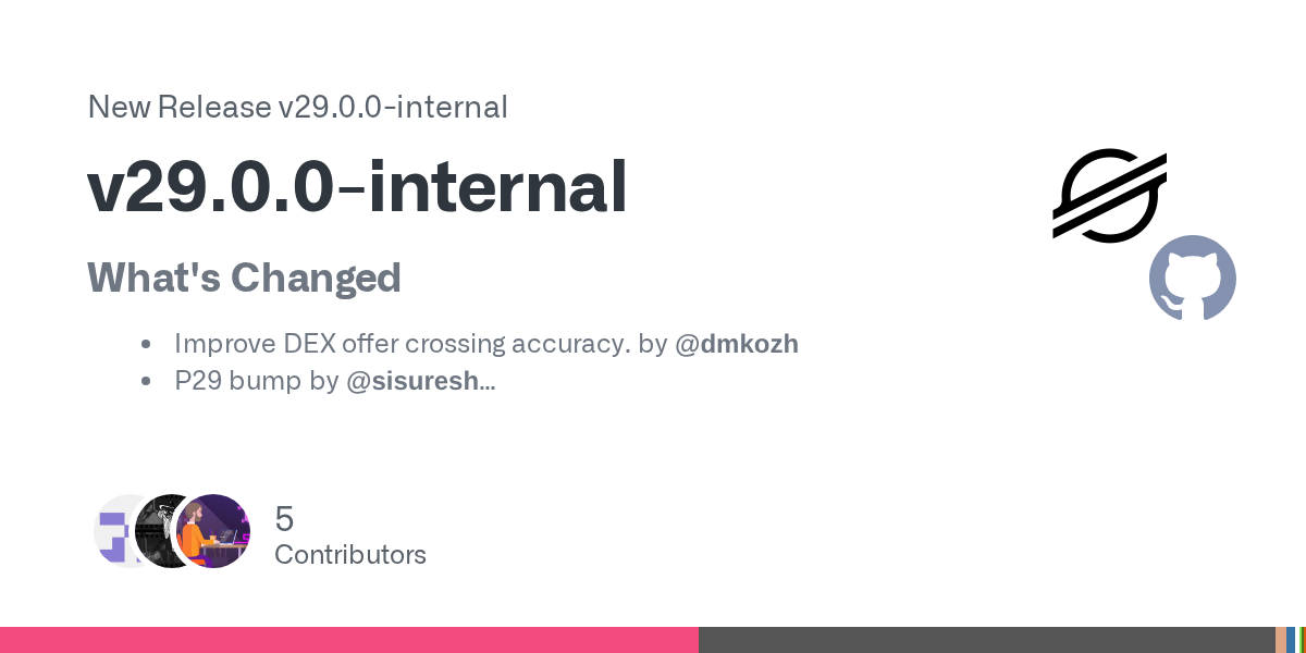 Stellar Core v29.0.0‑internal: Улучшения DEX, протокола и исправления ошибок