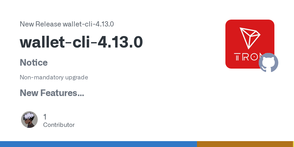TRON Wallet CLI 4.13.0 расширил TypeScript CLI на EVM и CAIP-2