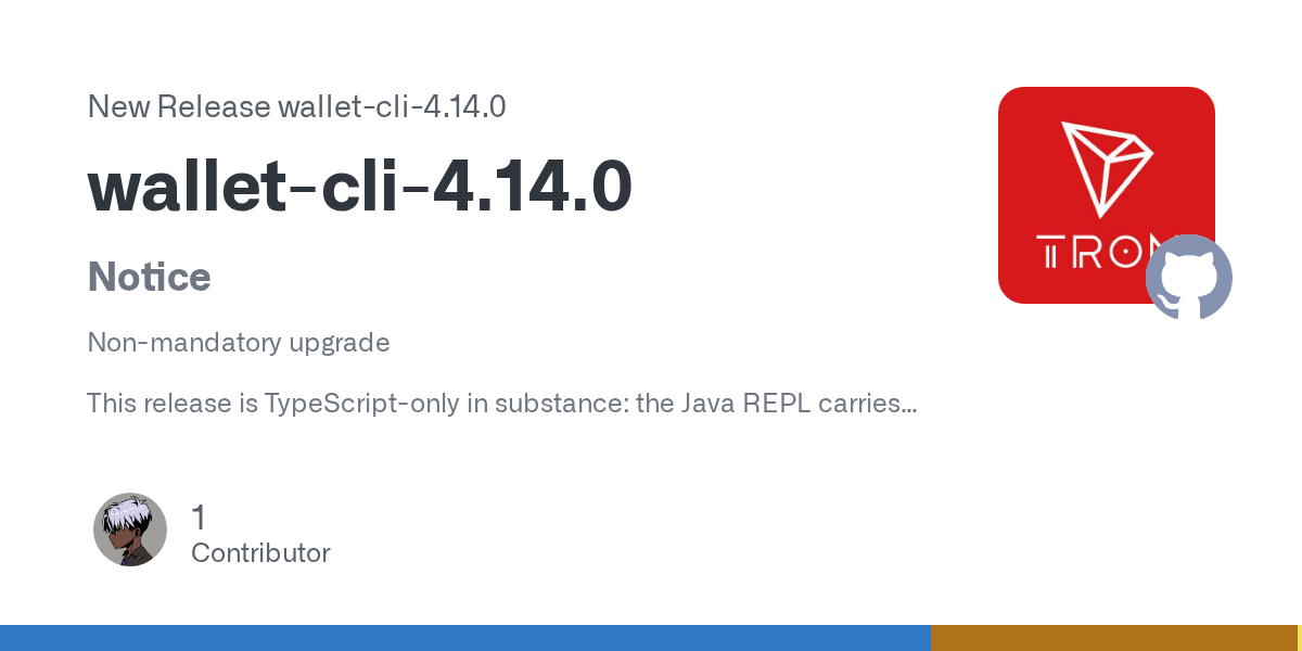 TRON Wallet CLI: выпущена версия 4.14.0 с поддержкой защищенных HTTP-запросов